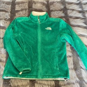 Green North Face jacket